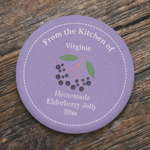 Kraft & Rustic Elderberry Jelly Label Sticker