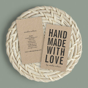 Kraft Rustic handgemaakt met liefde Social Media Visitekaartje