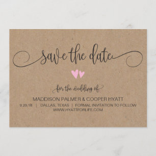 Kraft Rustic Hearts gaat de datum redden Save The Date