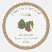 Kraft Rustic Jam of Hazelnut Spread Label Sticker (Voorkant)