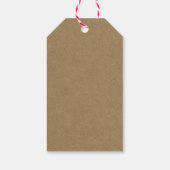 Kraft Rustic Kerstmis Truck String Lights Cadeaulabel (Achterkant)