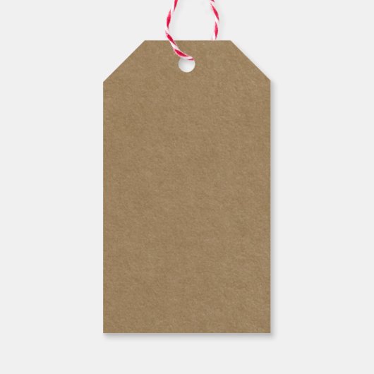 Kraft Rustic Kerstmis Truck String Lights Cadeaulabel (Achterkant)