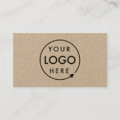 Kraft Rustic Logo | Verticaal informatief bedrijf Visitekaartje (Achterkant)