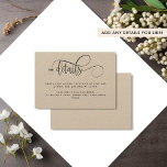Kraft, Rustic Mariage Détails Carte de boîtier<br><div class="desc">Elégant Rustic Kraft mariage "détails" carte de boîtier avec la possibilité d'ajouter toutes les informations que vous souhaitez. Calligraphie manuscrite moderne et typographie de bloc. Elégante qualité propre et simple. Une partie de notre collection "Modern Rustic Fine Calligraphy Kraft Stationery" avec une variété de produits de coordination disponibles.</div>