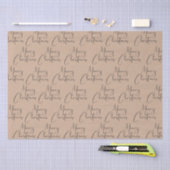 Kraft Rustic Merry-kerstscript Tissuepapier (Craft)