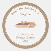 Kraft Rustic Peanut Butter Label Sticker (Voorkant)