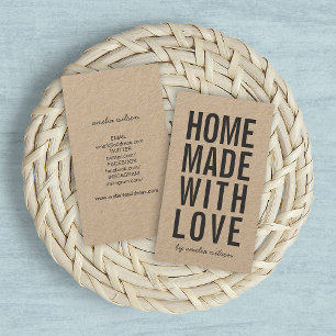 Kraft Rustic Thuisgemaakt Met Liefde Social Media Visitekaartje