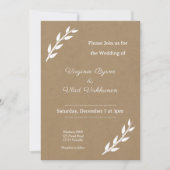 Kraft & Rustic Wedding Invitation Kaart (Voorkant)