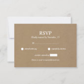 Kraft & Rustic Wedding RSVP-Kaart RSVP Kaartje (Voorkant)