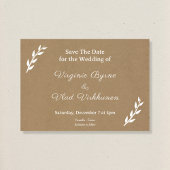 Kraft & Rustic Wedding Save the Date Kaart