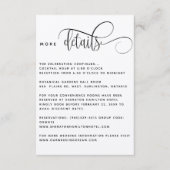 Kraft, rustieke bruiloft gast informatie details informatiekaartje (Voorkant)