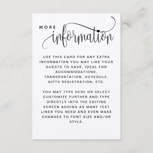 Kraft, Rustieke Bruiloft Informatie Behuizing Kaar Informatiekaartje (Voorkant)