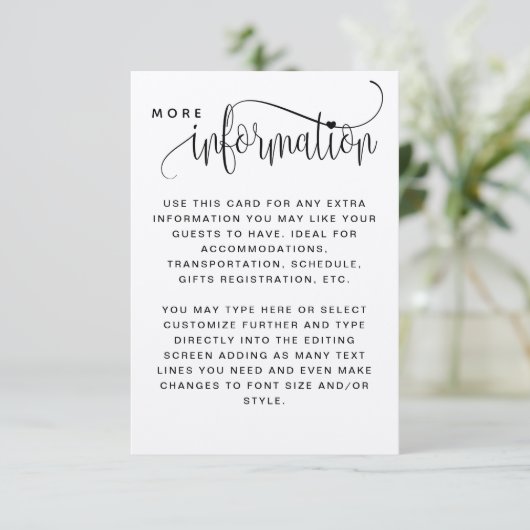 Kraft, Rustieke Bruiloft Informatie Behuizing Kaar Informatiekaartje (Staand voorkant)