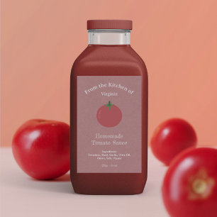 Kraft & Rustieke Tomatensaus Flesetiket Sticker