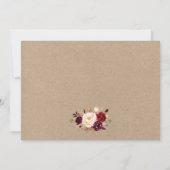 Kraft Rustique Mariage Floral Lumières Lace Merci  (Dos)