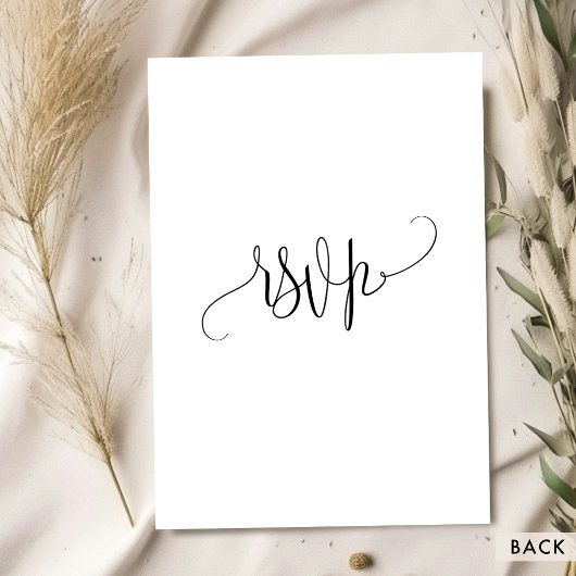 Kraft, Rustique Moderne, Script, Avec Carte RSVP R