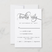 Kraft, Rustique Moderne, Script, Avec Carte RSVP R (Devant)
