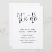 Kraft rustique. Nous sommes invitations (Devant / Derrière)