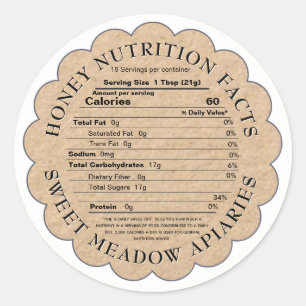 Kraft Scallop Honing FDA Nutrition Facts Label