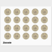 Kraft Script Aangepast Zelfgemaakt Vanille Extract Ronde Sticker (Vel)