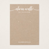 Kraft Script Calligraphy Font Earning Display Visitekaartje