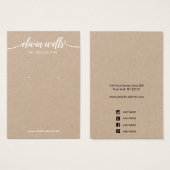 Kraft Script Calligraphy Font Earning Display Visitekaartje (Voorkant /achterkant)