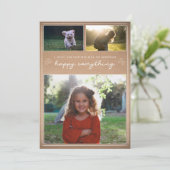 Kraft Script | Carte de collage photo moderne pour (Debout devant)