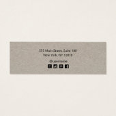 Kraft Script Stud Earring Display Kaart (Achterkant)