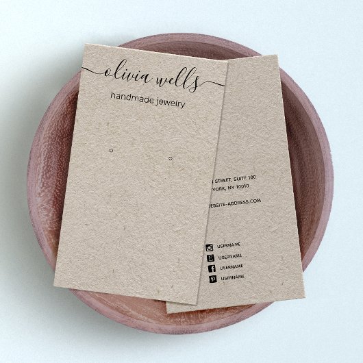 Kraft Signature Script Earning Display Business Ca Visitekaartje