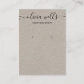 Kraft Signature Script Earning Display Visitekaartje (Voorkant)