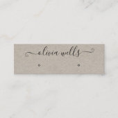 Kraft Signature Script Stud Earning Display Mini Visitekaartje (Voorkant)