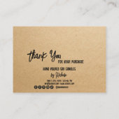 Kraft Simple Candle Care - Bedankt voor het toevoe Informatiekaartje (Achterkant)