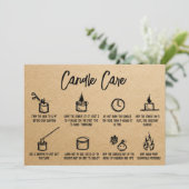 Kraft Simple Candle Care Merci Ajouter un logo (Debout devant)