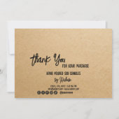 Kraft Simple Candle Care Merci Ajouter un logo (Dos)