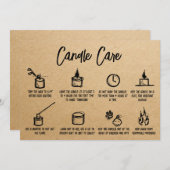 Kraft Simple Candle Care Merci Ajouter un logo (Devant / Derrière)