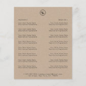 Kraft stijl elegant restaurant afhaalmenu & logo flyer (Achterkant)