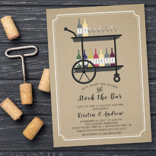 Kraft Stock the Bar Couples Shower Invitation