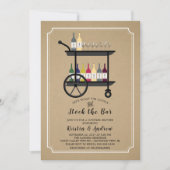 Kraft Stock the Bar Couples Shower Invitation (Devant)