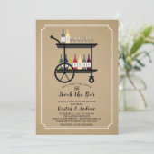 Kraft Stock the Bar Couples Shower Invitation (Debout devant)