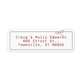 Kraft String Address Etiket (Voorkant)