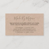 Kraft String Lights Spa Bath Soak Body Butter Soap Visitekaartje (Achterkant)