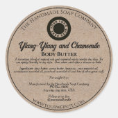 Kraft Style de papier Cosmétique Étiquette de boca (Devant)