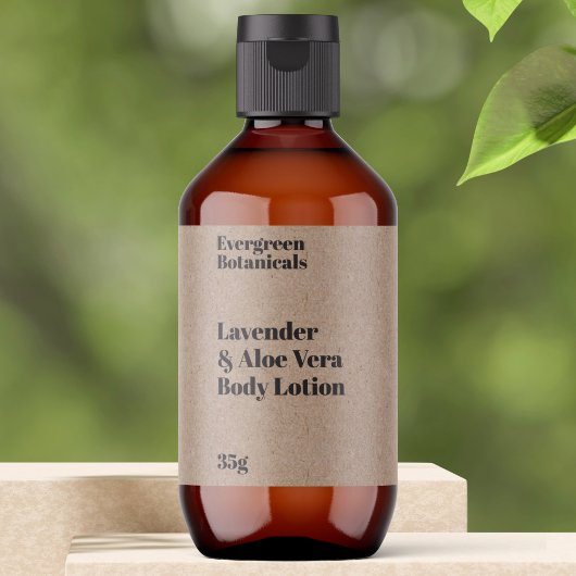 Kraft Style de papier moderne Cosmétique Étiquette