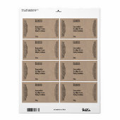 Kraft Style de papier moderne Cosmétique Étiquette (Feuille entière)