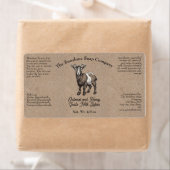 Kraft style papier Étiquette de cosmétiques de lai (En situation)