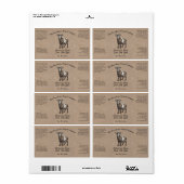 Kraft style papier Étiquette de cosmétiques de lai (Feuille entière)