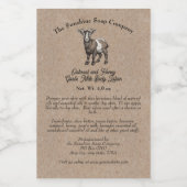 Kraft style papier Étiquette de cosmétiques de lai (Étiquettes simples)