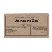 Kraft style papier noir sap cosmétique étiquette (Devant)