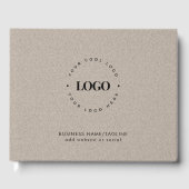 Kraft Style Rustic Business Company Custom Logo Gastenboek (Voorkant)