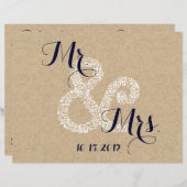 Kraft Sunflower Bride Wedding Program Flyers (Voorkant / Achterkant)